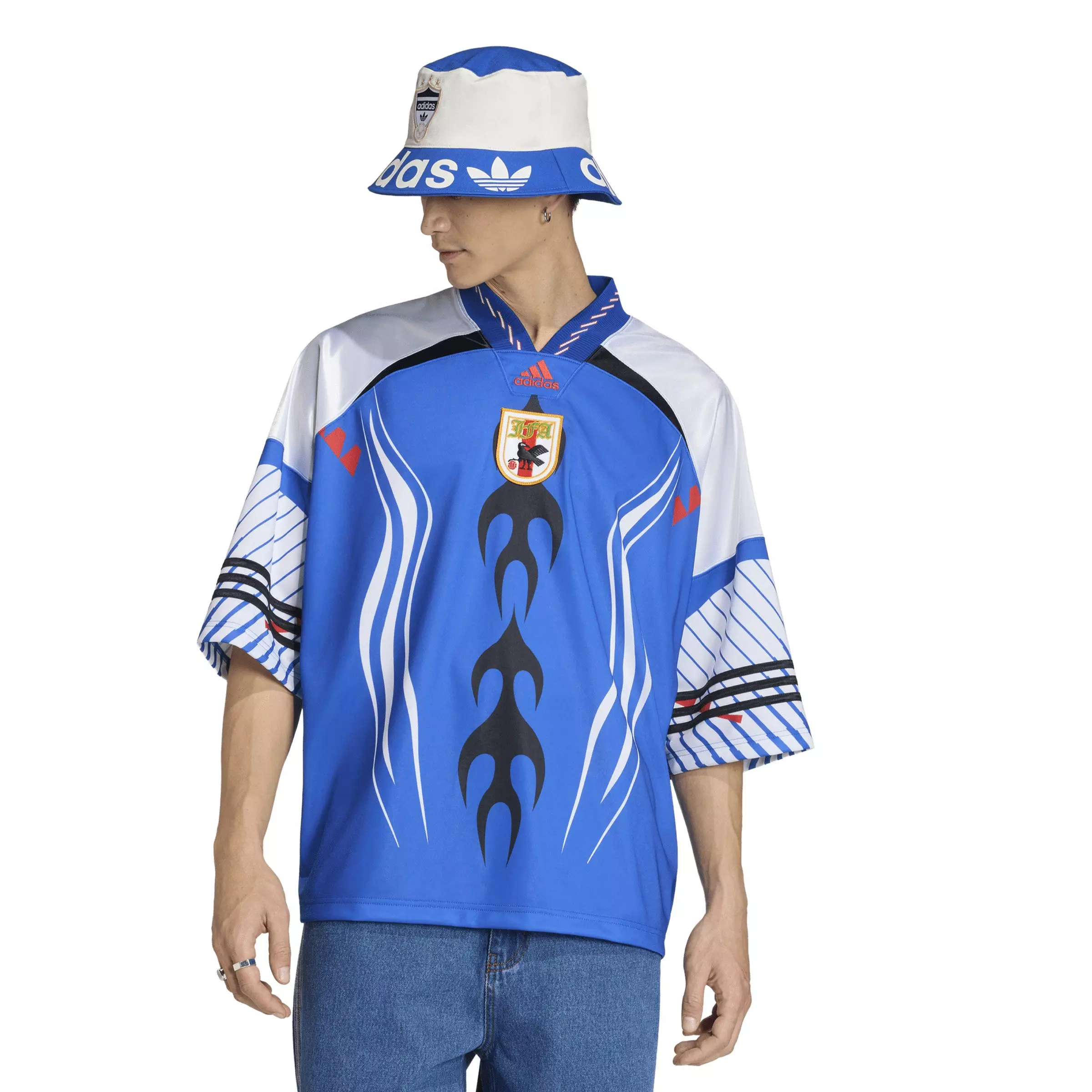 adidas Bringbacks Remixed Japan Jersey - Blue | Hibbett